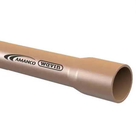 Tubo soldavel PVC Marrom vara de 6 metros 20mm Amanco