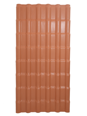 Telha de PVC Plan 6 ondas cor cerâmica medida 2,41 x 0,88