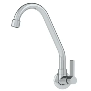 Torneira ABS bica alta C17 1/4V cromada. Cód: 1167/33354. Fornecedor: Injetplast.