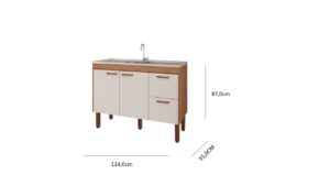 Especificações Seus puxadores em ABS na cor cobre fosco trazem um toque de sofisticação, enquanto os pés em ABS com regulagem de altura asseguram estabilidade e adaptação perfeita ao piso. O paneleiro é versátil, permitindo a montagem da porta com abertura para o lado direito ou esquerdo, conforme a necessidade. Além do visual elegante, a Cozinha Slim foi pensada para otimizar o uso do espaço, oferecendo excelente capacidade de armazenamento para utensílios, mantimentos e eletrodomésticos. A harmonia entre funcionalidade e estética torna esta cozinha uma solução completa para quem busca beleza e eficiência. Destaques da Cozinha Slim 100% MDF Módulos vendidos separadamente e já montados Puxadores em ABS na cor cobre fosco Pés em ABS com regulagem de altura Paneleiro com abertura reversível da porta Design moderno e alta durabilidade A Cozinha Slim é mais do que um conjunto de móveis — é a combinação perfeita de estilo e praticidade, pensada para transformar o seu espaço em um ambiente acolhedor e funcional.